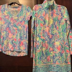 Lilly Pulitzer Mermaid T-Shirt and Popover Dress